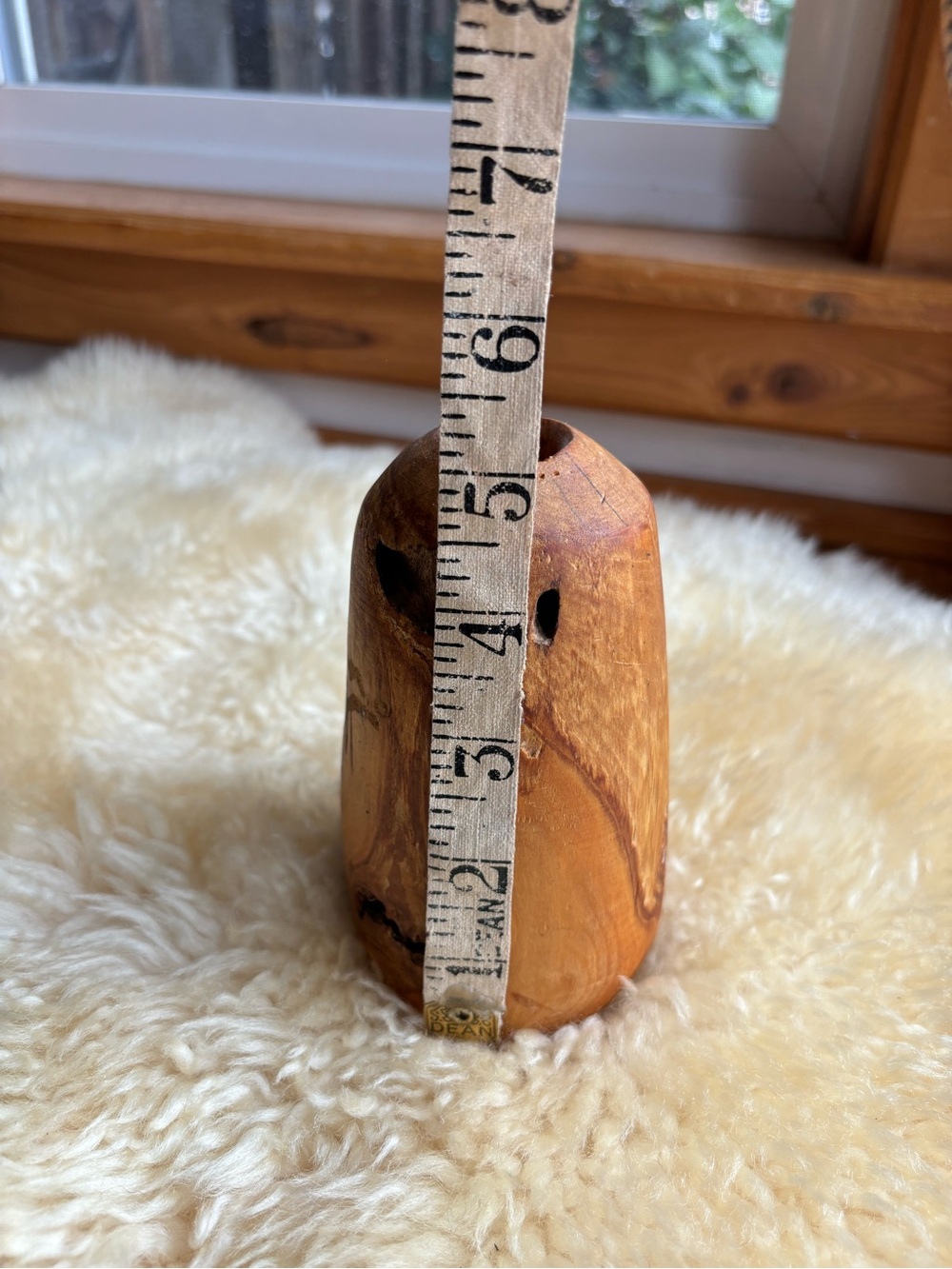 Vintage Wood Burl Bud Vase - Picture 6 of 6